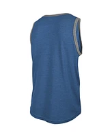 Men's New Era Heathered Royal Los Angeles Rams Ringer Tri-Blend Tank Top