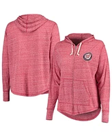 Women's Soft As A Grape Red Washington Nationals Plus Full-Zip Hoodie