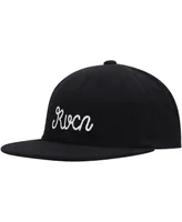 Men's Rvca Black Evan Mock Sorry Snapback Hat