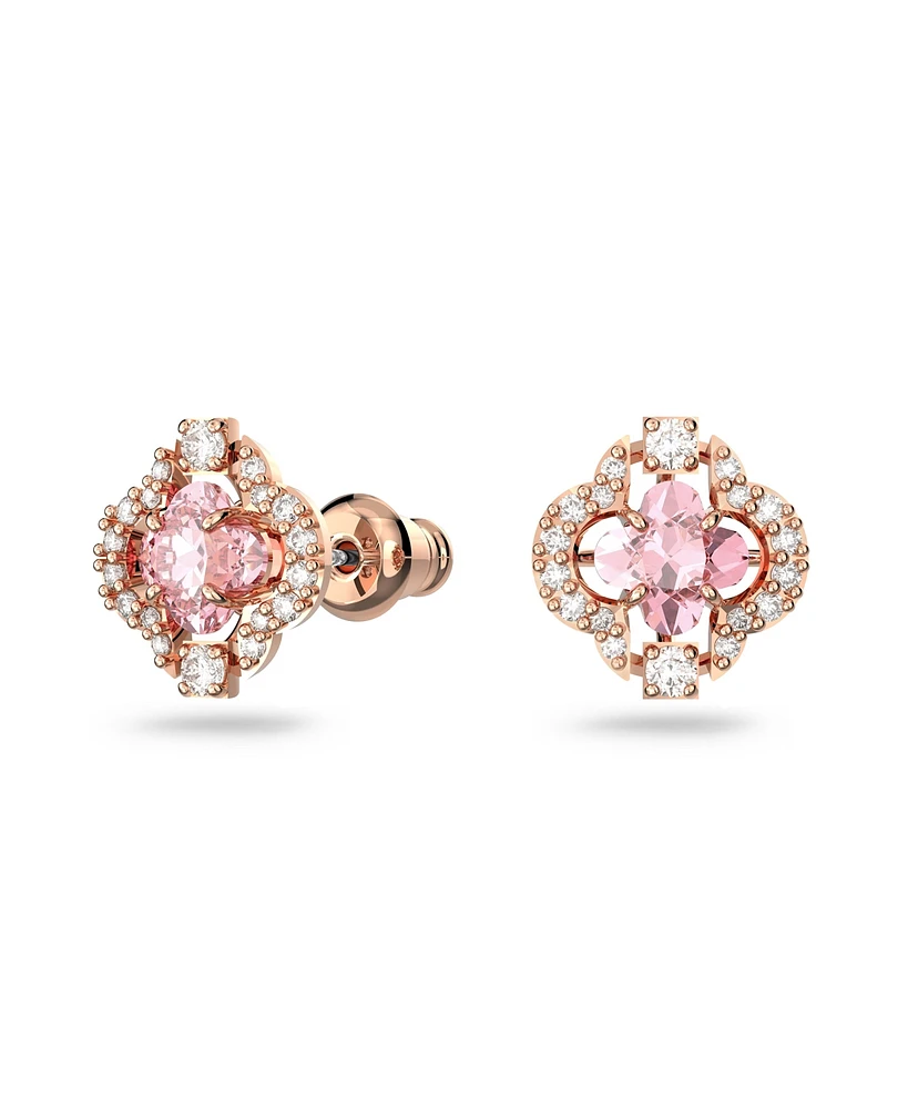 Swarovski Sparkling Dance Clover Rose Gold Tone Plated Set