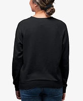 Women's Crewneck Word Art Heart Notes Sweatshirt Top