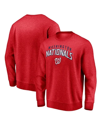 Men's Fanatics Red Washington Nationals Gametime Arch Pullover Sweatshirt