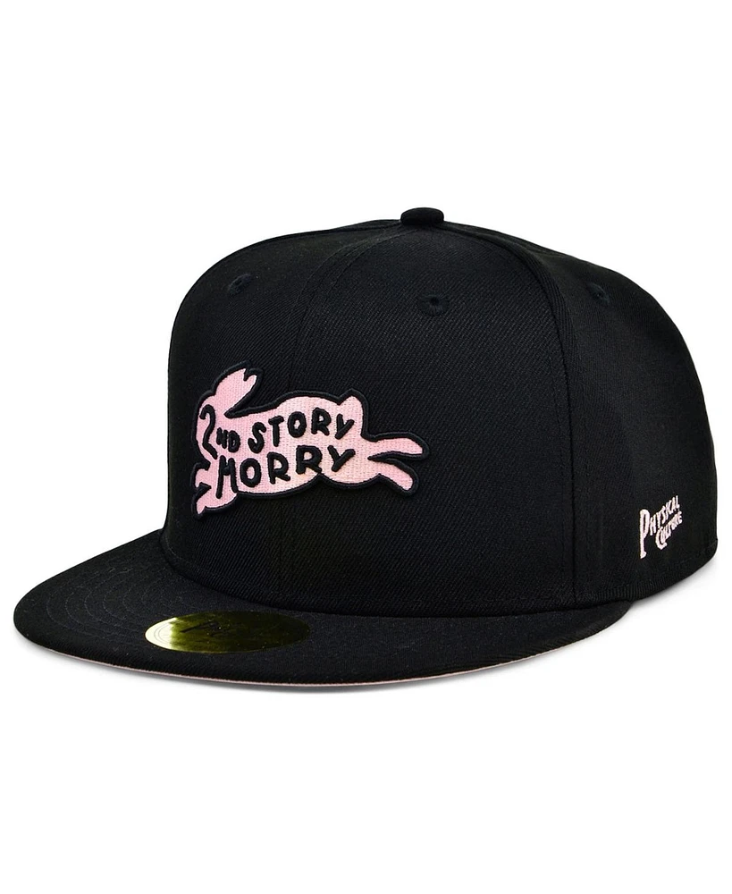 Men's Physical Culture Black Second Story Morrys Black Fives Fitted Hat