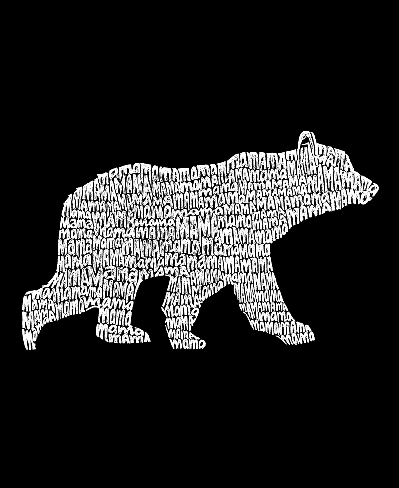 Women's Word Art Mama Bear T-shirt
