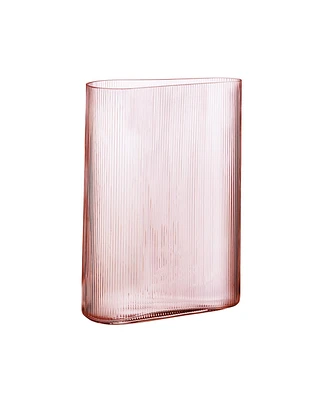 Nude Glass Mist Tall Vase Dusty Rose