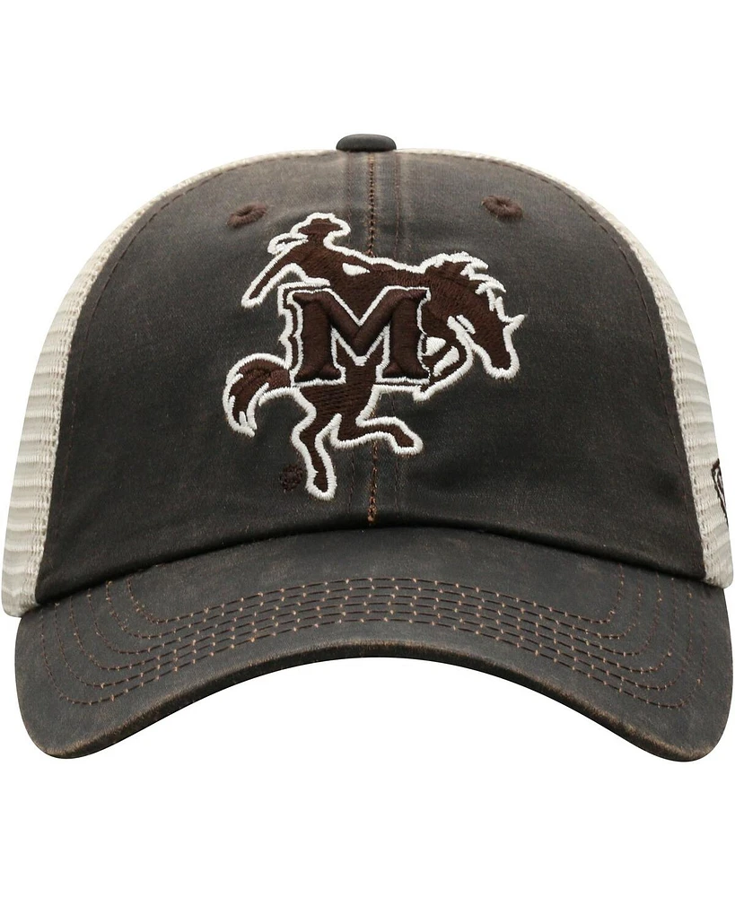 Men's Top of the World Brown McNeese State Cowboys Scat Mesh Trucker Snapback Hat