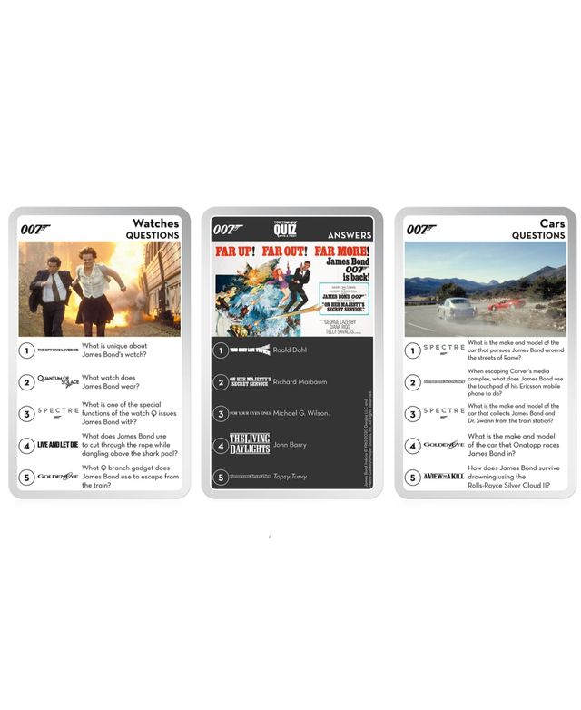 Top Trumps 007 James Bond "Every Assignment" Quiz Game, 501 Pieces