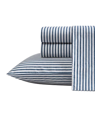 Nautica Harmead Cotton Percale 3-Piece Sheet Set