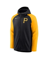 Men's Nike Black, Gold Pittsburgh Pirates Authentic Collection Performance Raglan Full-Zip Hoodie