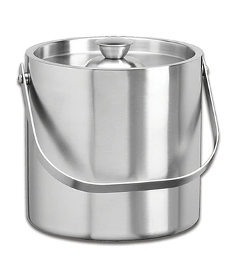 Stainless Collection Brushed Double Wall Bale Handle Ice Bucket, 3 Quart