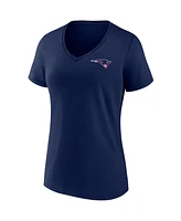 Women's Fanatics Navy New England Patriots Team Mother's Day V-Neck T-shirt