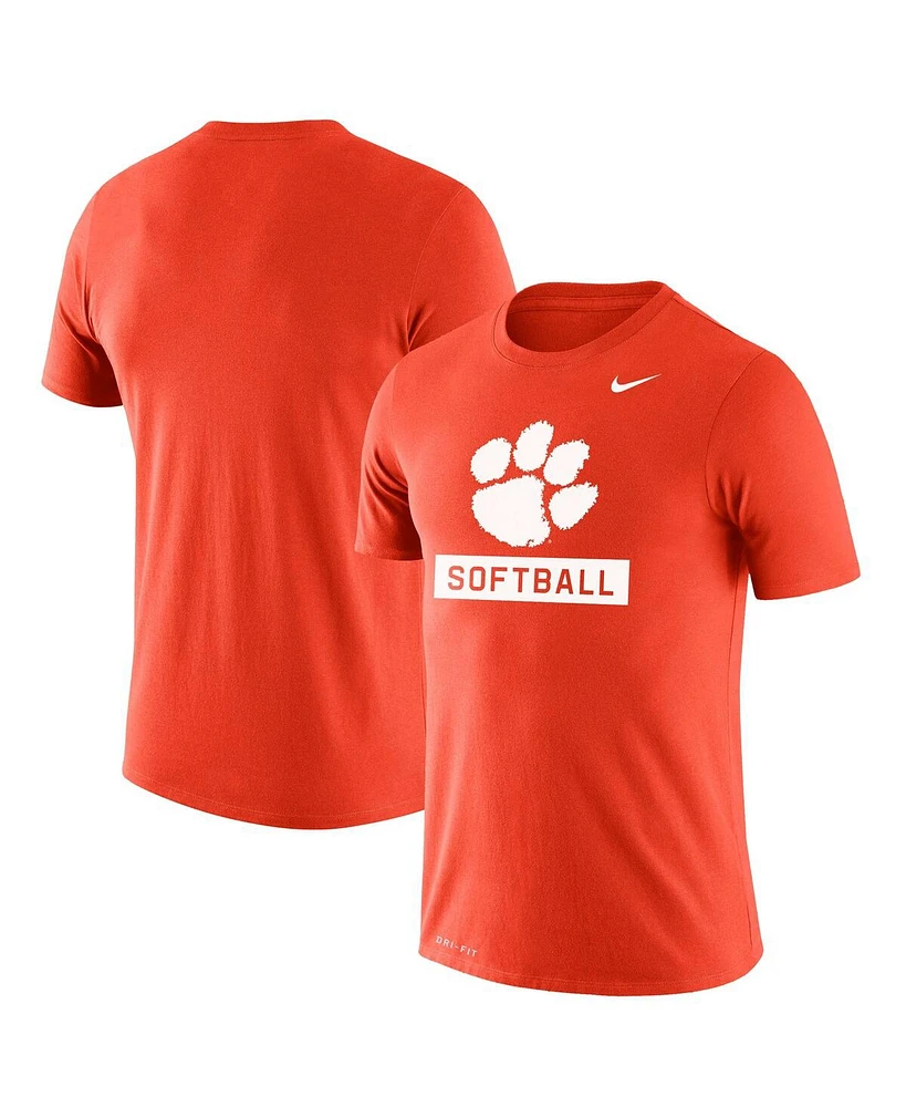 Men's Nike Orange Clemson Tigers Softball Drop Legend Performance T-shirt