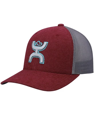 Men's Hooey Maroon, Gray Sterling Trucker Snapback Hat