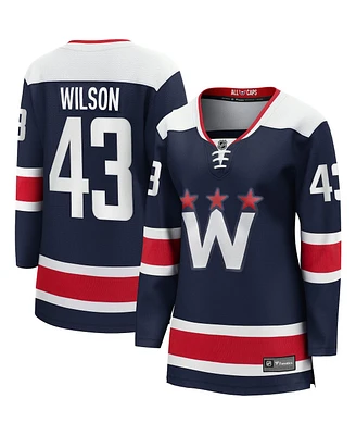 Women's Fanatics Tom Wilson Navy Washington Capitals Alternate 2020/21 Premier Breakaway Player Jersey
