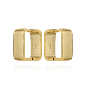 Vince Camuto Gold-Tone Brass Rectangle Hoop Earrings