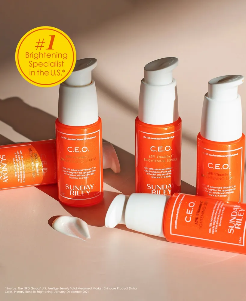 Sunday Riley C.E.O. 15% Vitamin C Brightening Serum, 1.7oz.