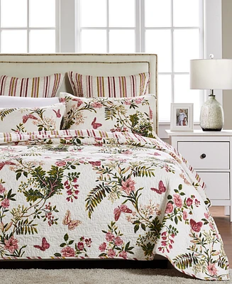 Greenland Home Fashions Butterflies 3-Pc. Quilt Set