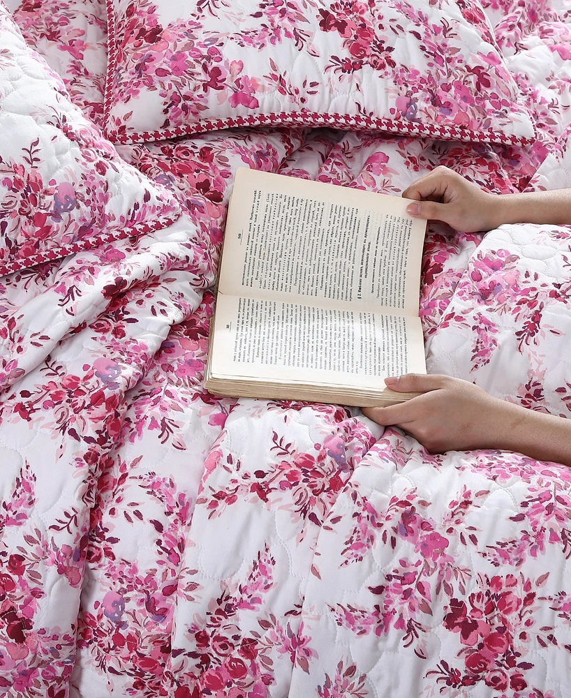 Betsey Johnson Piece Floral Vineyard Quilt Set