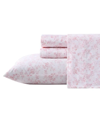 Closeout! Laura Ashley 300 Thread Count Cotton Sateen -Pc. Sheet Set
