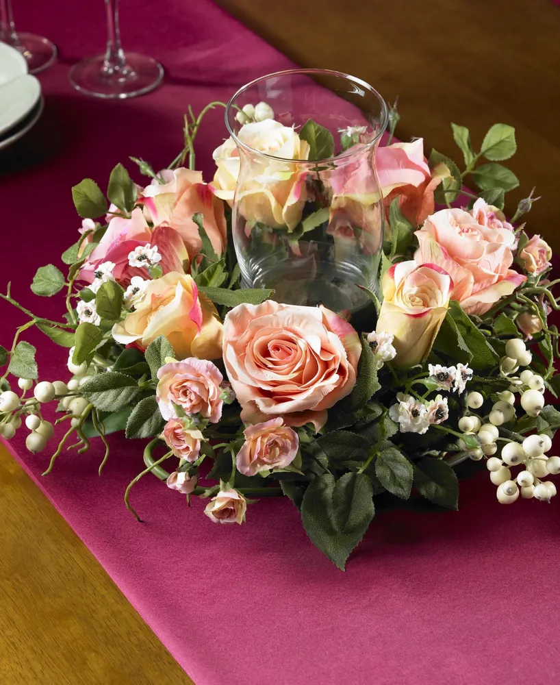 Nearly Natural Rose Candelabrum Artificial Arrangement