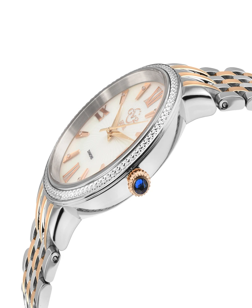 Gevril Women's Genoa Swiss Quartz Two-Tone Stainless Steel Bracelet Watch 36mm