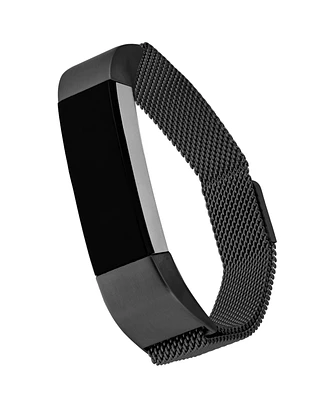 WITHit Black Stainless Steel Mesh Band designed for Fitbit Alta and Fitbit Alta Hr