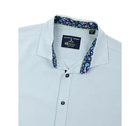Society of Threads Men's Regular Fit Non-Iron Performance Stretch Solid Button-Down Shirt