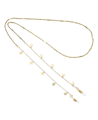 2028 Gold-Tone Heart Charms Eyeglass Holder
