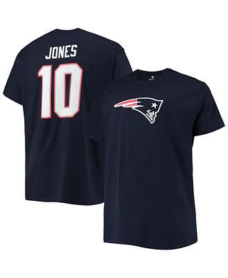 Men's Fanatics Mac Jones Navy New England Patriots Big and Tall Player Name Number T-shirt
