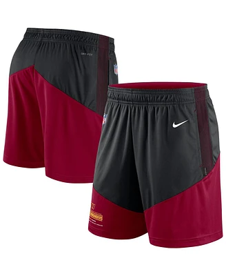 Men's Nike Black, Burgundy Washington Commanders Primary Lockup Performance Shorts