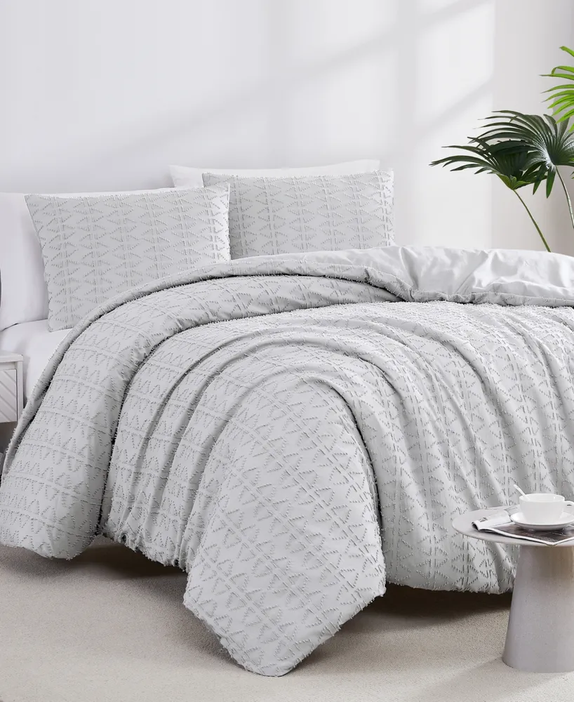 Southshore Fine Linens Dhara 2 Piece Textured Duvet Cover Set, Twin/Twin Xl