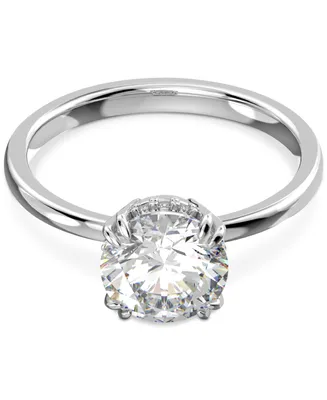 Swarovski Silver-Tone Constella Crystal Cocktail Ring