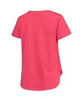 Women's Colosseum Heathered Scarlet Nebraska Huskers PoWered By Title Ix T-shirt
