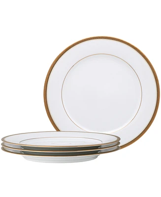 Noritake Charlotta Gold Set of 4 Dinner Plates, Service For 4