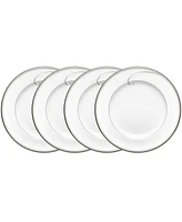 Noritake Platinum Wave Set of 4 Bread Butter and Appetizer Plates, Service For 4