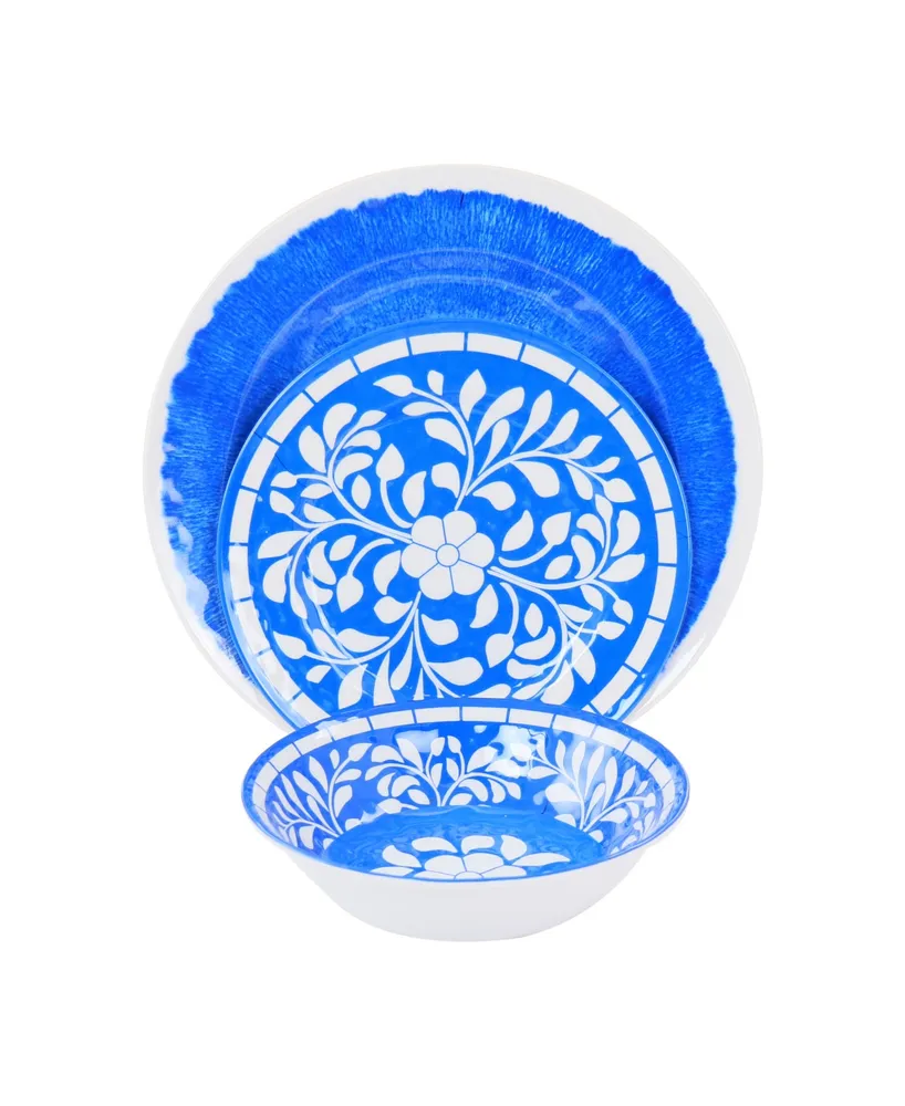 Elama Nelly Melamine 12 Pc. Dinnerware Set, Service for 4