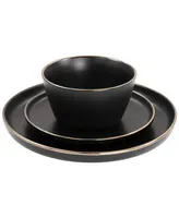 Elama Mateo Gold-Tone 16 Pc. Dinnerware Set, Service for 4