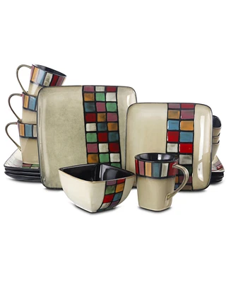 Elama Grace 16 Pc. Dinnerware Set, Service for 4