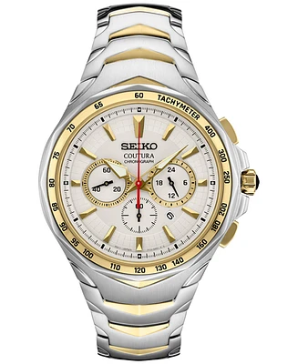 Seiko Men's Chronograph Coutura Two Tone Stainless Steel Bracelet Watch 46mm