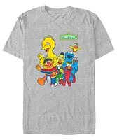 Fifth Sun Men's Sesame Street Counting Short Sleeve T-shirt