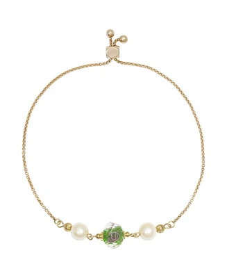 2028 Crystal and Imitation Pearl Bracelet