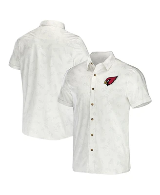 Men's Nfl x Darius Rucker Collection by Fanatics White Arizona Cardinals Woven Button-Up T-shirt