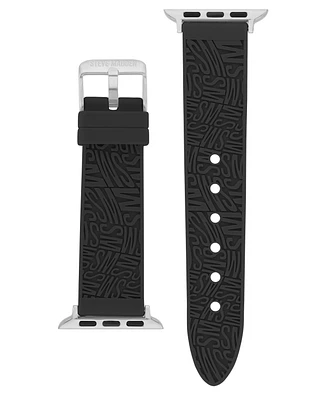 Steve Madden Women's Silicone Debossed Swirl Logo Band designed for Apple Watch 42mm (Series 10) & 38/40/41mm
