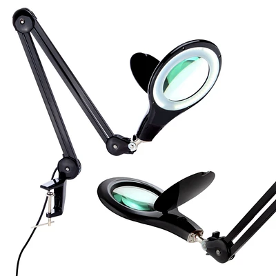Brightech Lightview Pro Led Screw Clamp Magnifier Desk Lamp