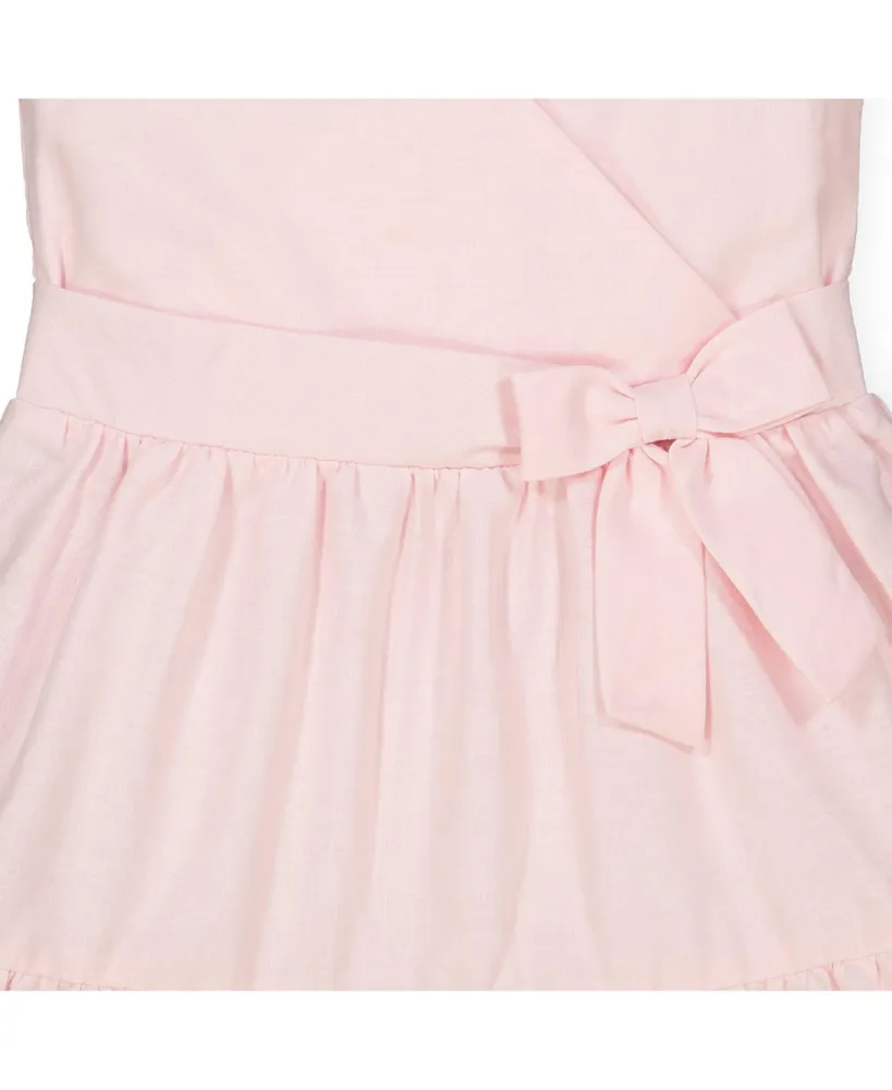 Hope & Henry Girls' Tiered Wrap Dress, Toddler