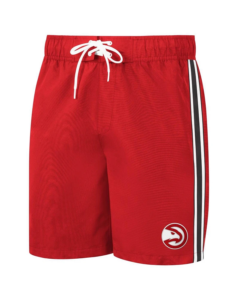 Men's G-iii Sports by Carl Banks Red Atlanta Hawks Sand Beach Volley Swim Shorts
