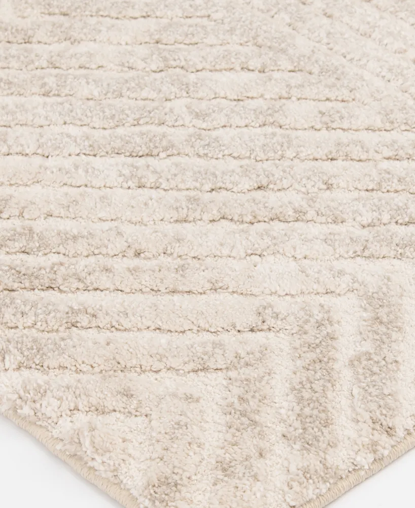 Mink Home Leisure Cove Lace 2'3" x 7'7" Runner Area Rug