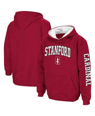 Youth Boys Colosseum Cardinal Stanford 2-Hit Team Pullover Hoodie
