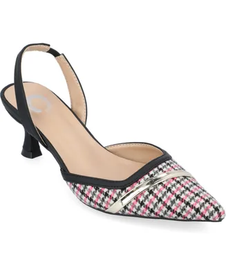 Journee Collection Women's Nellia Slingback Kitten Heel Pumps