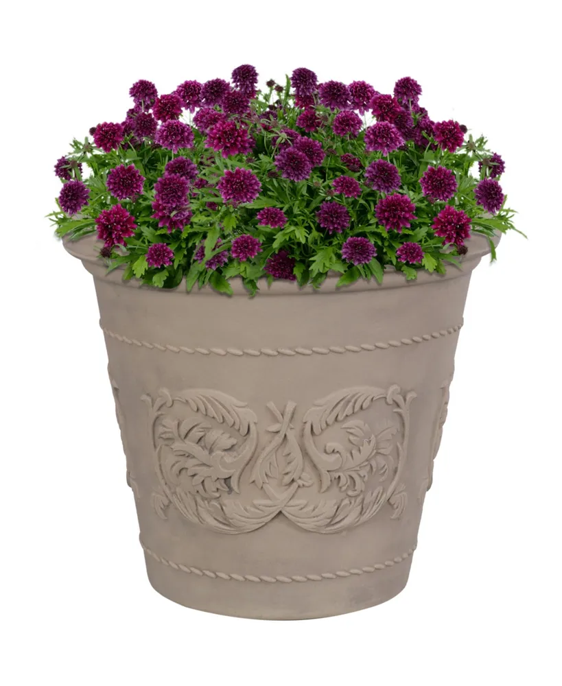 Indoor/Outdoor Patio, Garden, or Porch Weather-Resistant Double-Walled Arabella Flower Pot Planter